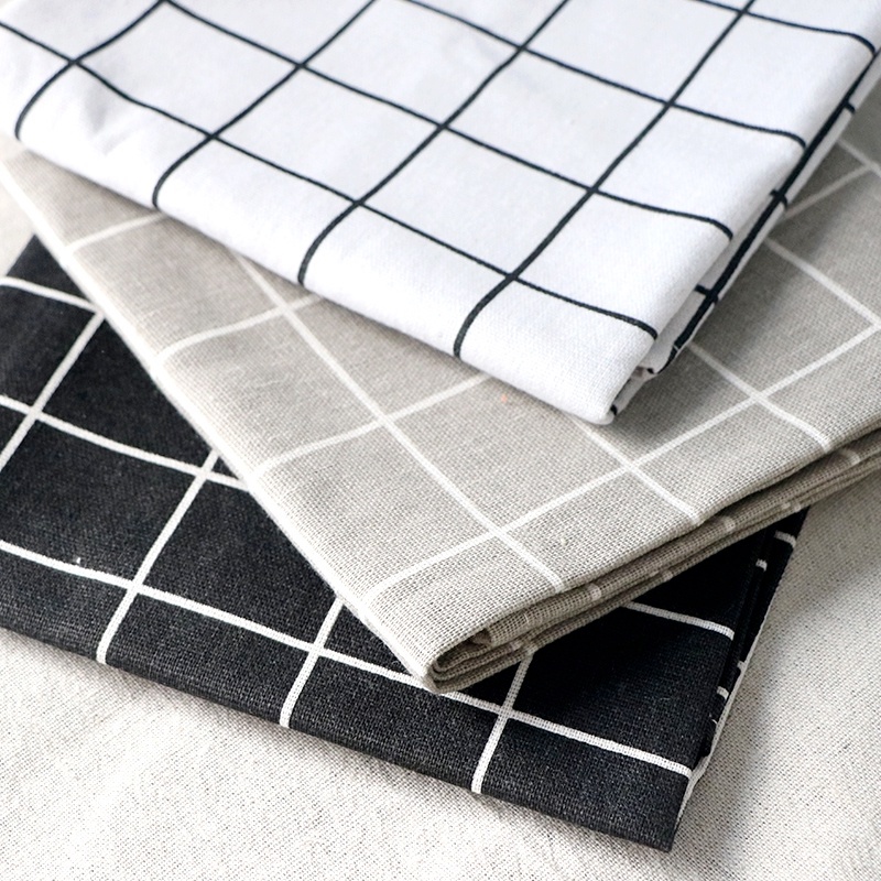 1 Khăn Trải Bàn Ăn Bằng Vải Cotton Họa Tiết Kẻ Sọc Phong Cách Nhật Bản Đơn Giản Thời Trang