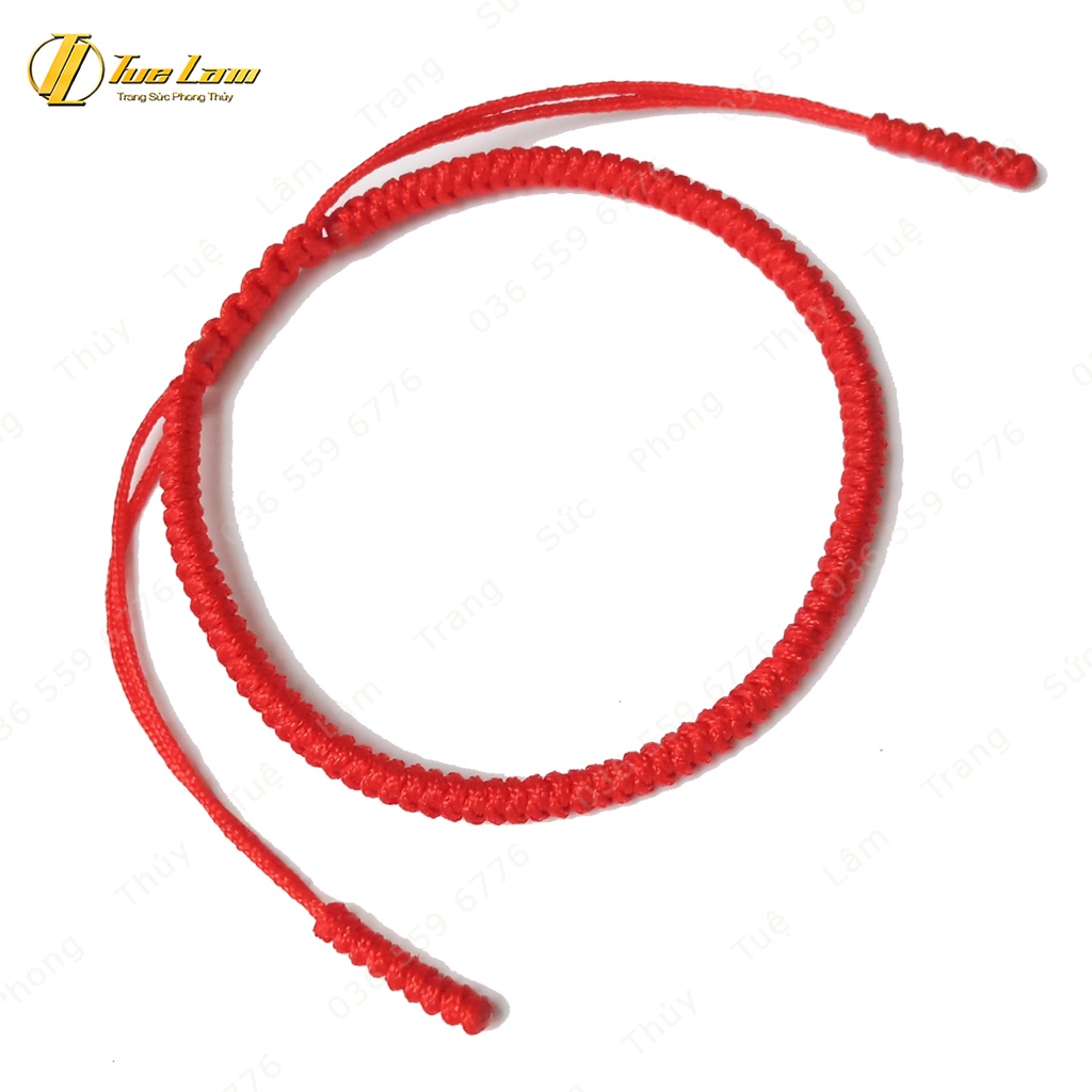 Vòng tay chỉ đỏ thái lan may mắn bện handmade mang lại may mắn bình an hợp mệnh - Tuệ Lâm