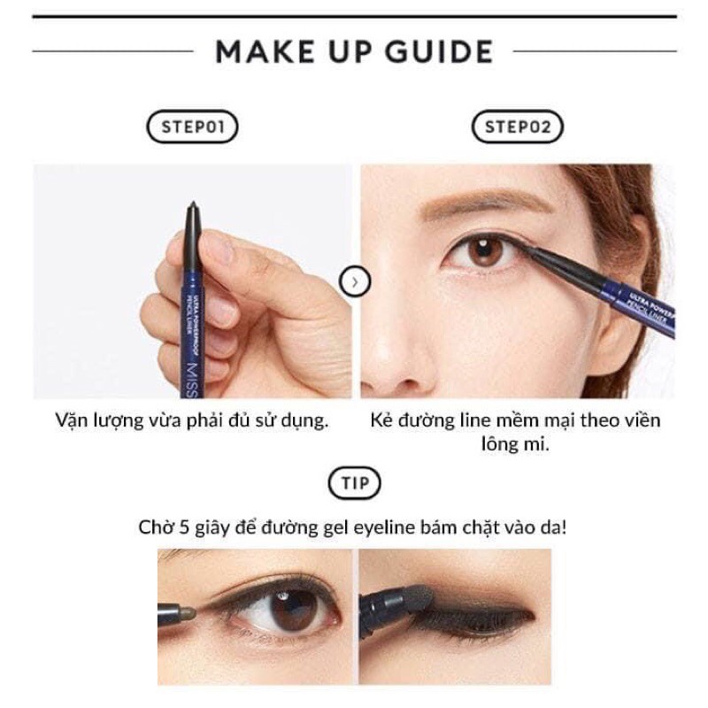 [CHÍNH HÃNG] BÚT KẺ  MẮT CHỐNG NƯỚC MISSHA ULTRA POWERPROOF PENCIL LINER | BigBuy360 - bigbuy360.vn