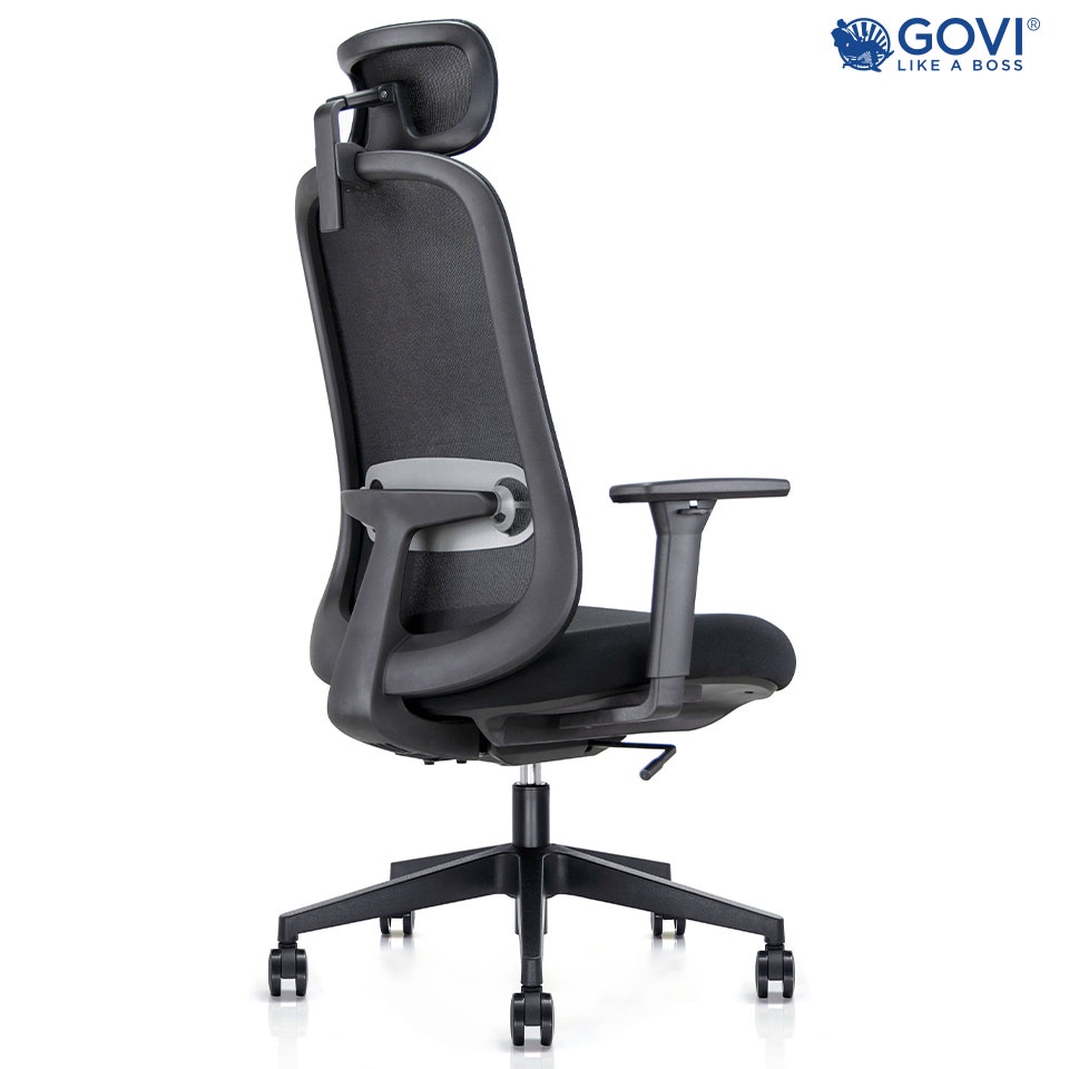 Ghế công thái học Ergonomic GOVI Felix F6232A-HS - Tựa đầu điều chỉnh độ cao, tựa tay 3D nâng hạ, mâm ghế ngả 135 độ