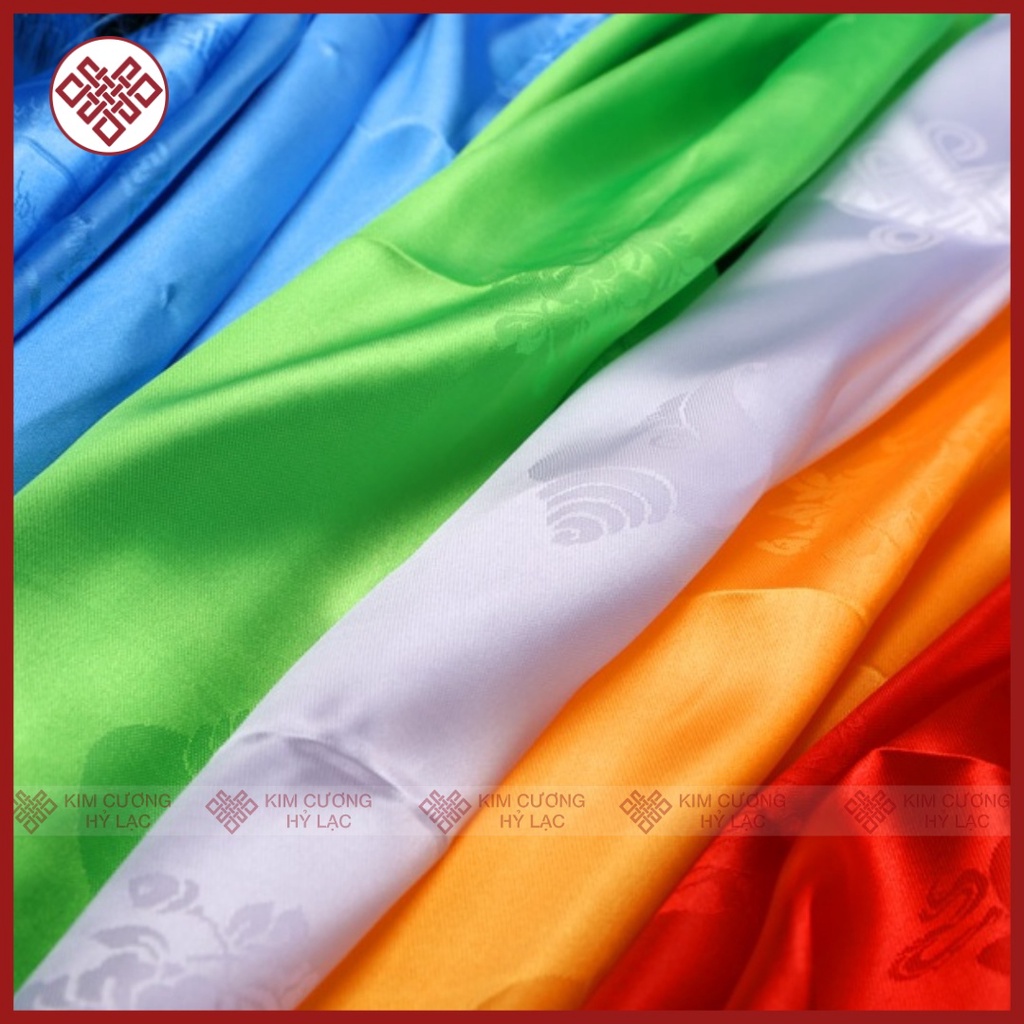 Khăn Khata Bát Cát Tường  Mật Tông- Khăn Ban Phước [Kim Cương Hỷ Lạc] 250X40Cm