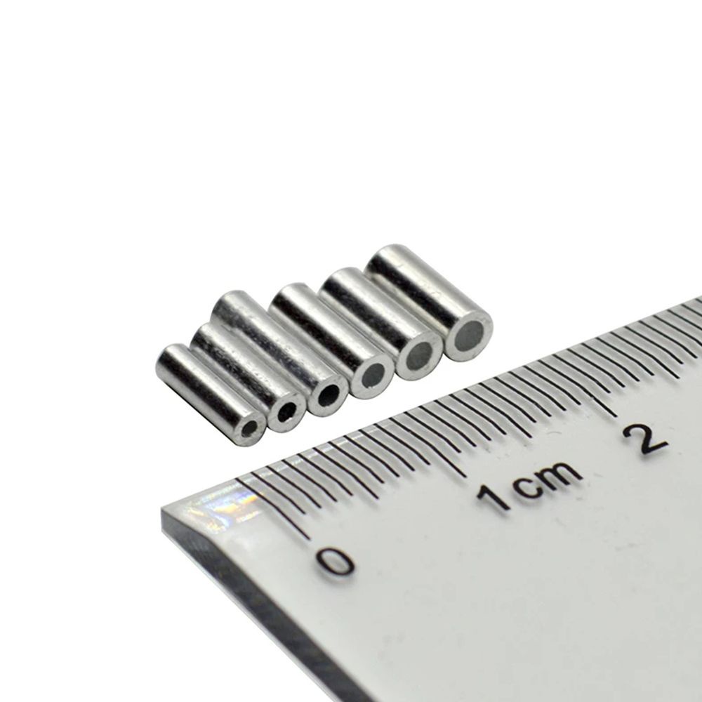 Set 100 ống bọc dây câu cá bằng nhôm chất lượng cao