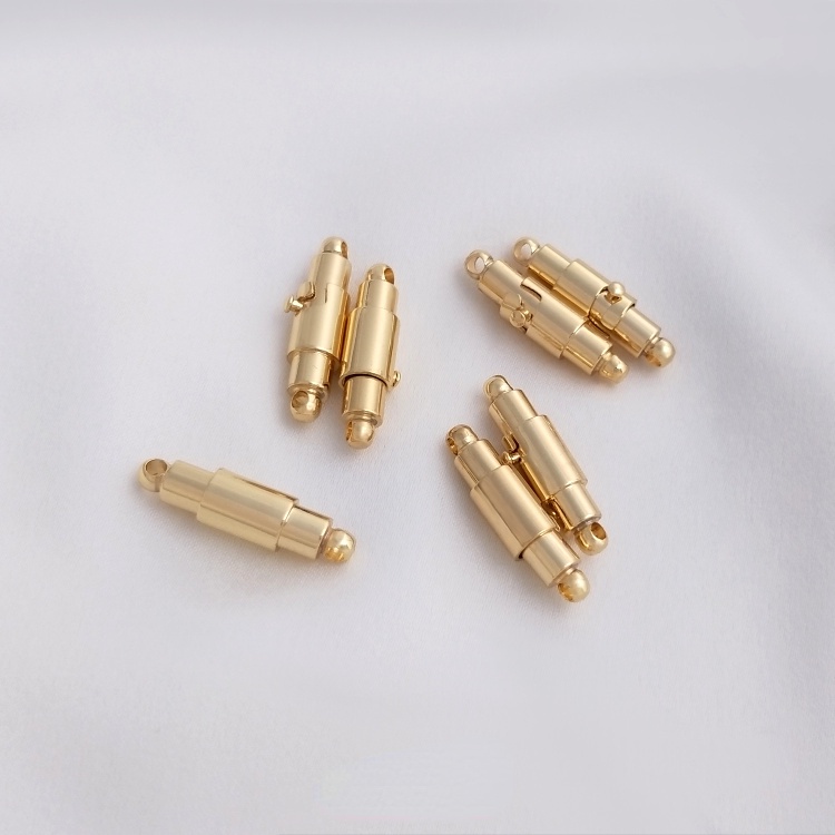 Khóa Từ Tính 14K Màu Vàng Đồng Tự Làm Vòng Tay/Dây Chuyền Chống Rơi