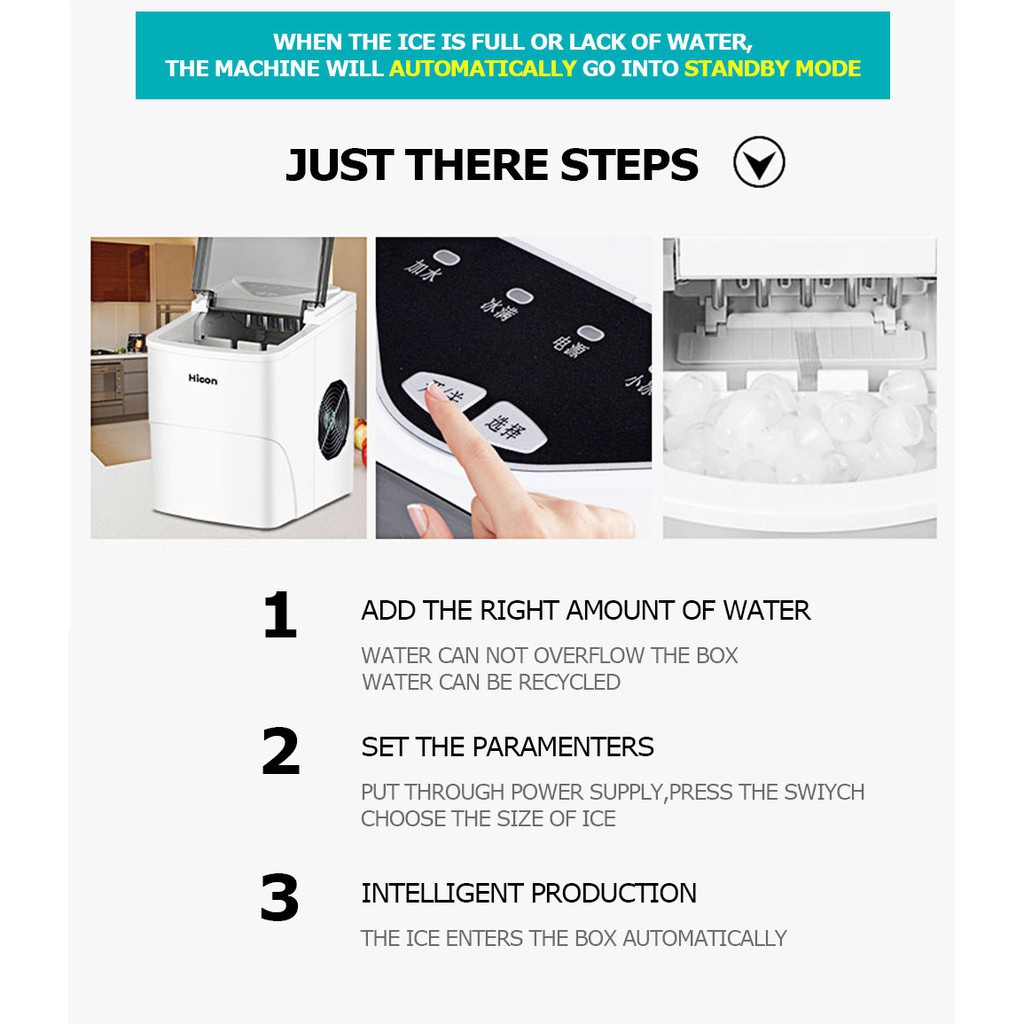 Máy làm đá viên Xiaomi Hicon HZB-16AL Công suất mạnh mẽ đá viên thời gian nhanh chóng