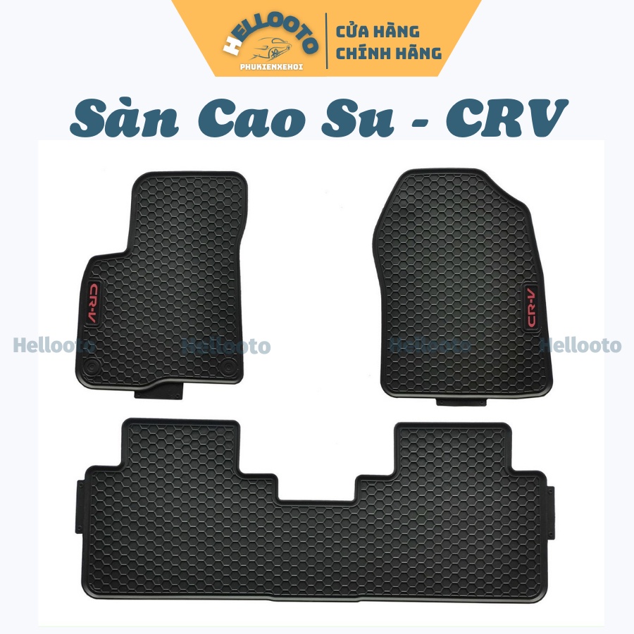 Thảm Lót Sàn Cao Su Xe Honda CR-V Màu Đen Hàng Cao Su Đúc Ko Mùi Chuẩn Form xe dễ dàng vệ sinh lau rửa