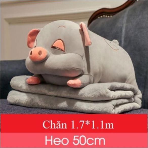 Chăn Kèm Gối Văn Phòng, Công Sở, Du Lịch Đáng Yêu Hình Heo  -  PANDA SHOP RẺ