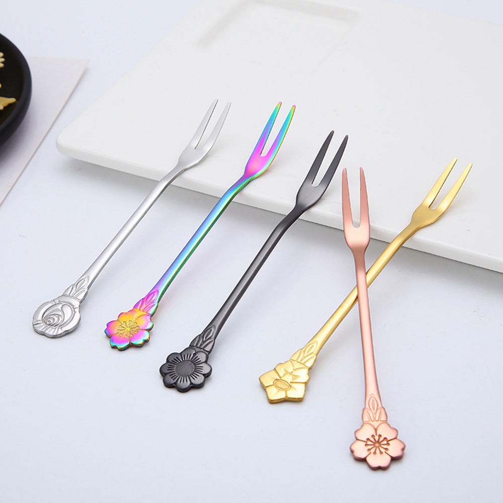 Nĩa Ăn Trái Cây Mini Bằng Thép Không Gỉ