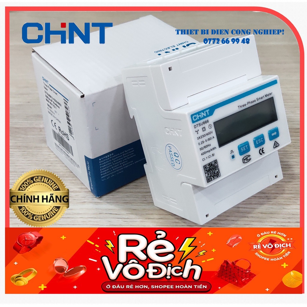 Công tơ điện thông minh 3 pha DTSU666 Chint