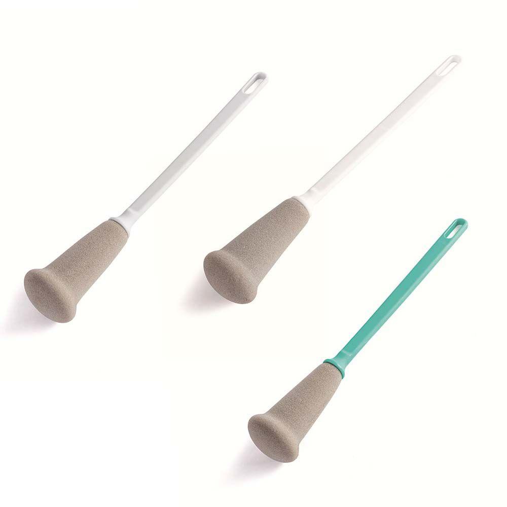 Bàn Chải Xốp Cán Dài Vệ Sinh Bình Thủy Tinh Tiện Dụng