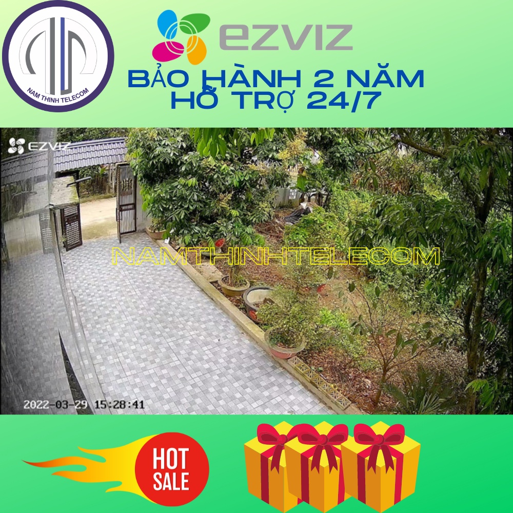 Camera ngoài trời chống trộm EZVIZ C3TN có màu ban đêm nhận diện khuôn mặt AI, đàm thoại 2 chiều