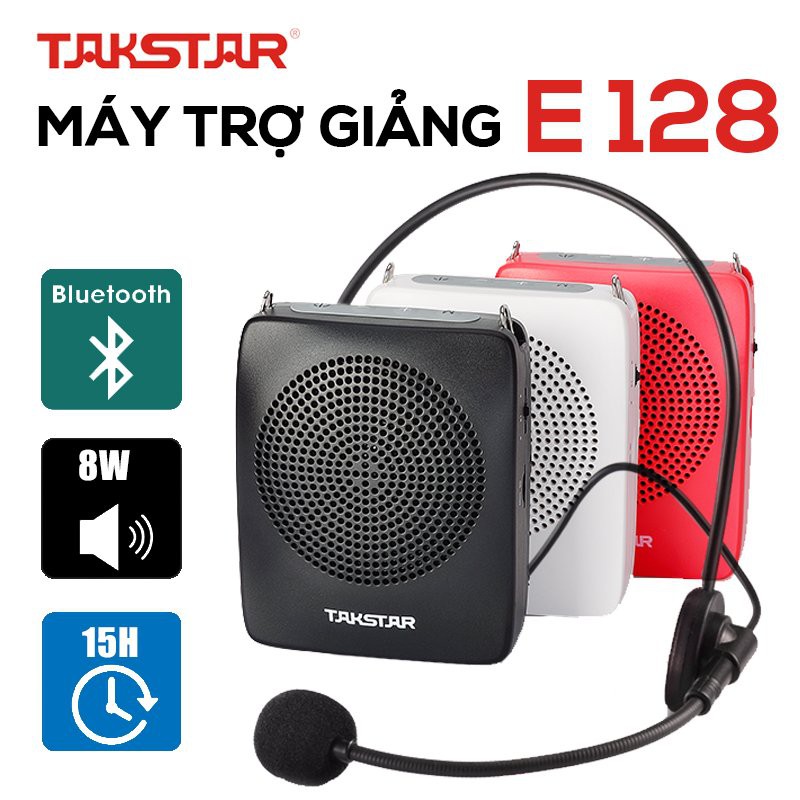 【Chính hãng】Takstar  E128 loa mic Máy trợ giảng, loại có dây, Bluetooth, sạc nhanh, Giáo viên, hướn dẫn viên
