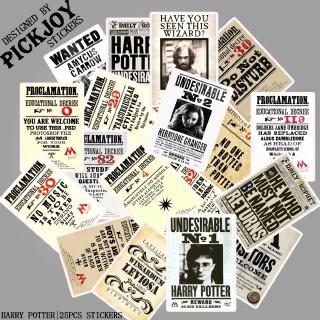 Set sticker 25 miếng dán trang trí hình logo phim Harry Potter