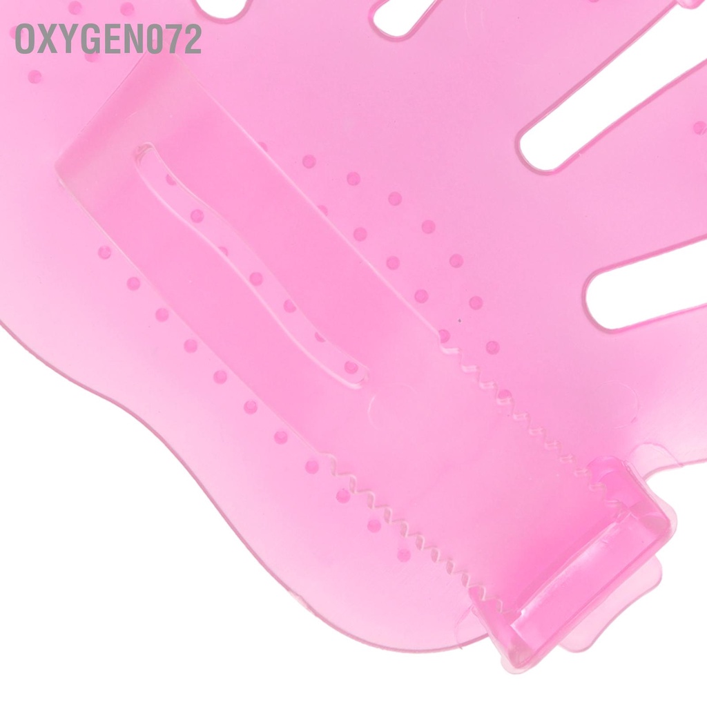 Oxygen072 Pet Grooming Gloves Transparent Rubber Five‑Finger for Bathing Dogs