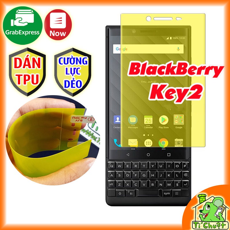 [Ảnh Thật] Dán TPU BlackBerry Key2 Cường Lực Dẻo Trong Suốt Mặt Trước