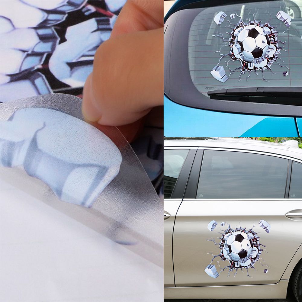 Miếng dán trang trí xe ô tô hình quả bóng đá 3d độc đáo