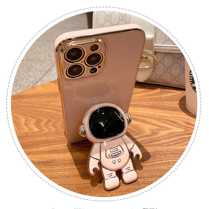Ốp Điện Thoại Silicon Có Giá Đỡ Hình Phi Hành Gia 3D Dành Cho Samsung Galaxy A11 A10 M10 A10S A31 A12 A02S A03S