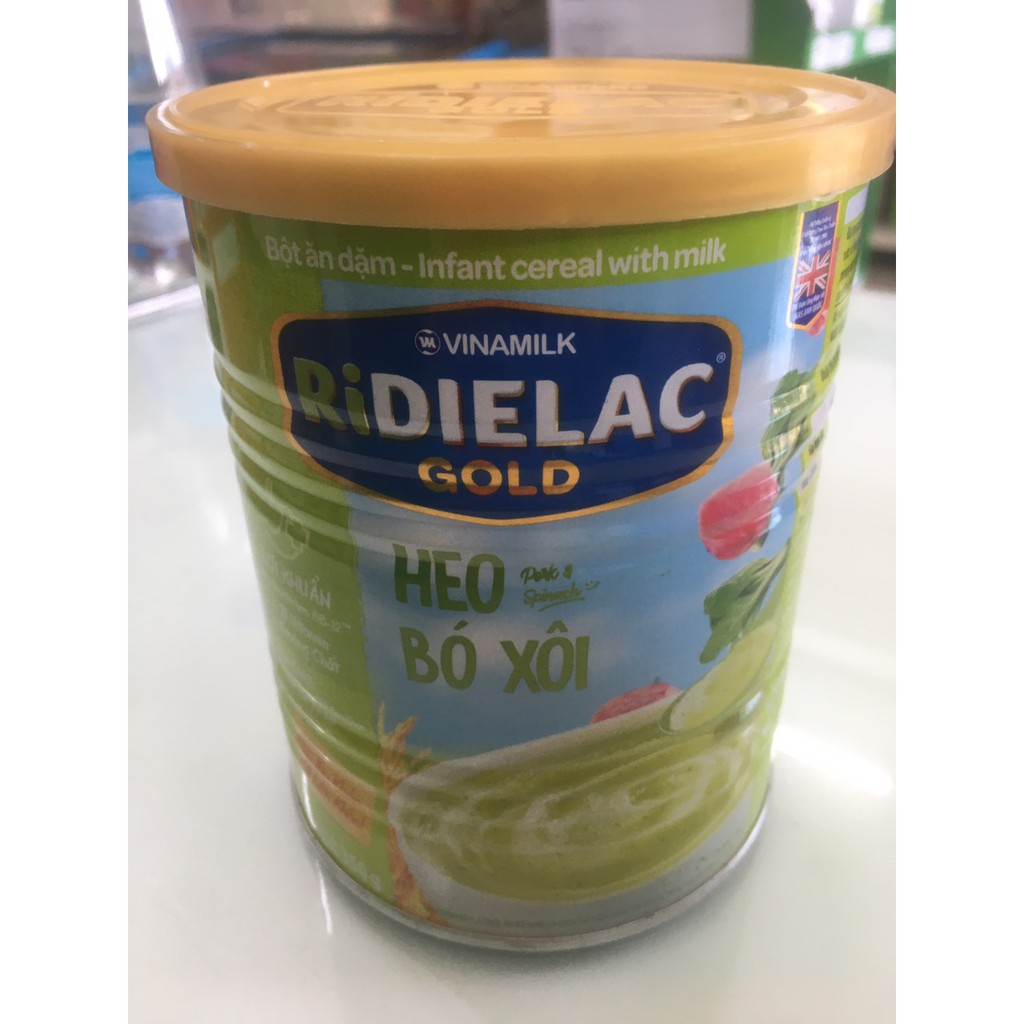 BỘT ĂN DẶM RIDIELAC GOLD HEO BÓ XÔI - HỘP THIẾC 350G