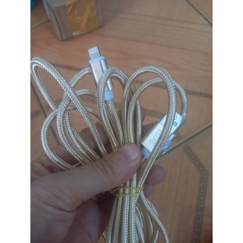 Cáp Sạc gần 3m Dây Dù Chống Gãy Sạc Nhanh Iphone/Samsung Androi