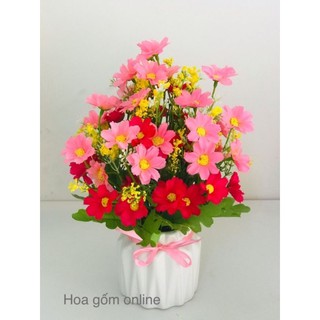 Chậu hoa gốm sứ cách điệu - cao 9cm
