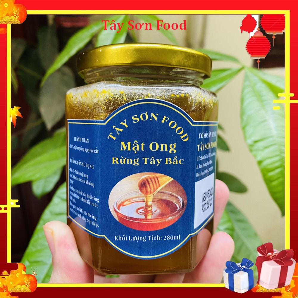 Hũ 280ML Mật Ong Rừng Tây Bắc Nguyên Chất Đặc Sánh Thơm Ngọt - Tây Sơn Food