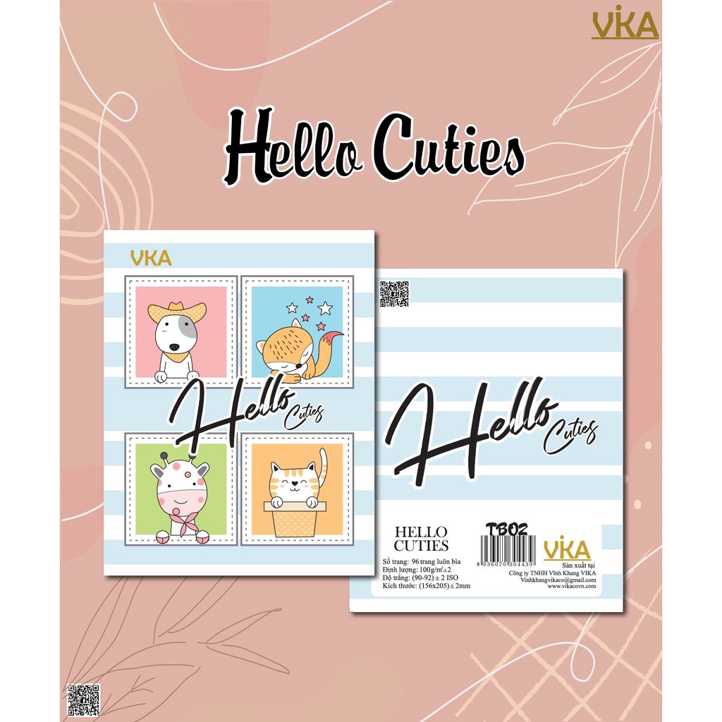 TẬP HỌC SINH VIKA: HELLO CUTIES 96 TRANG