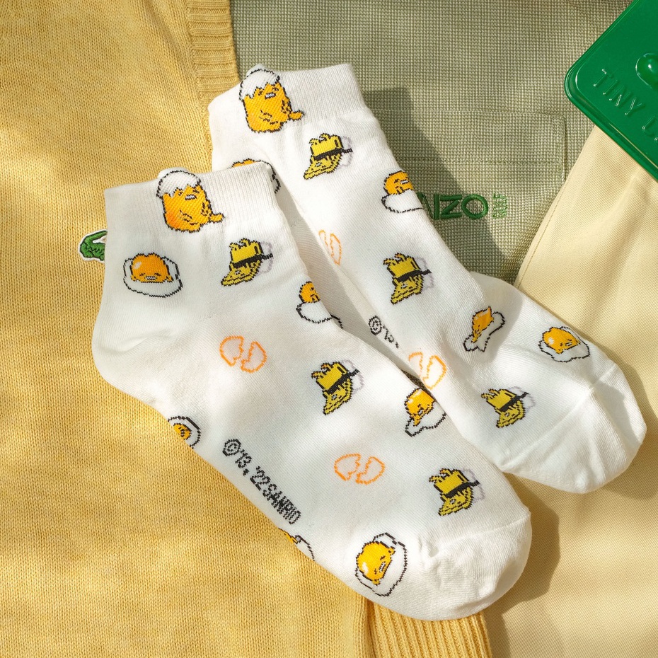 Tất thấp cổ nhân vật Gudetama Quarter Socks