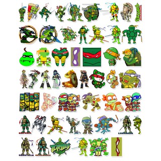 Bộ 52 Sticker hoạt hình Ninja rùa