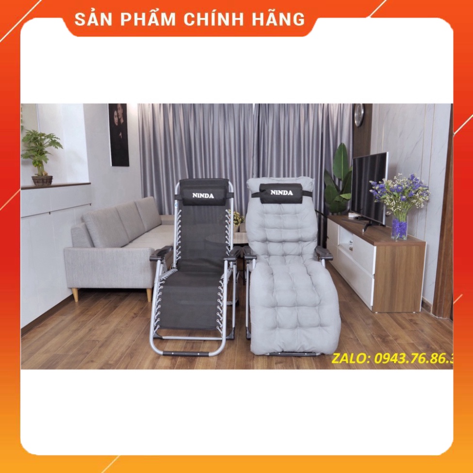 Ghế Xếp NINDA G830 Nằm Ngủ Trưa Thư Giãn - Khung Thép Sơn Tĩnh Điện