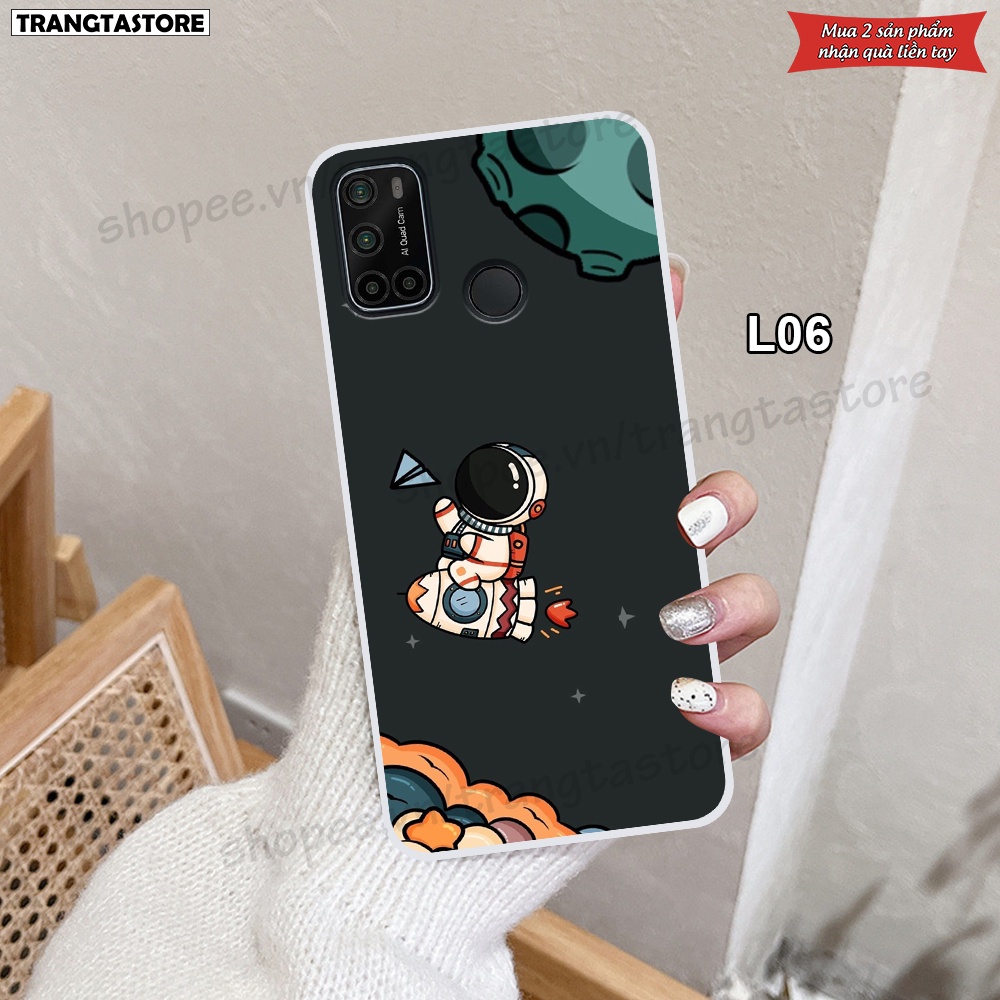 Ốp dẻo trong Vsmart Joy 4 - Star 5 - Live 4 in hình vũ trụ, phi hành gia, spaceX