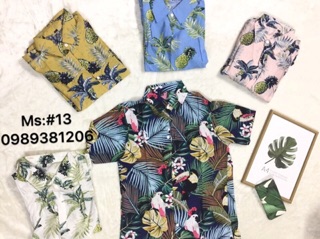 Áo hoa quả chất tơ đũi Thái (#09->#17)