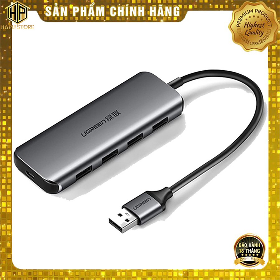 Ugreen 50768 - Bộ chia USB 3.0 ra 4 cổng vỏ nhôm cao cấp - HapuStore