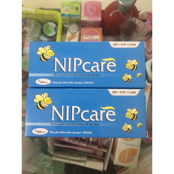 NIPCARE 100% lanolin tinh khiết giúp hỗ trợ giảm triệu chứng nứt núm ti, nứt cổ gà, làm mềm da( tuýp 15gam)