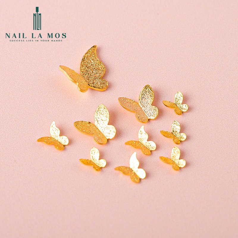 Set 10 phụ kiện bướm nail - Charm bướm trang trí móng tay mix size màu đẹp sang chảnh