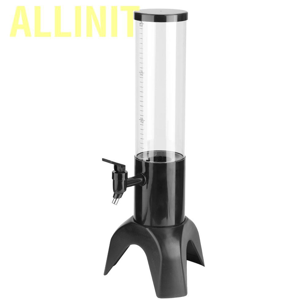 Allinit 1.5L Three-legged Clear Beer Tower Beverage Dispenser for Parties Home Bar Accessories