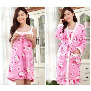 🌻 ÁO CHOÀNG TẮM HỒNG 🎀KITTY HOUSE