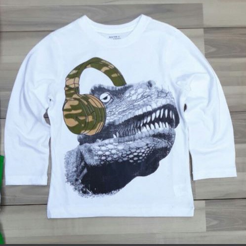 Áo thun tay dài khủng long nghe nhạc size đại hiệu Place