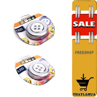 Combo 10 đèn led dán tường 4 bóng ánh sáng trắng không hại mắt nhỏ gọn và dễ lắp đặt