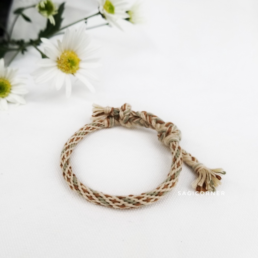 Vòng tay, vòng chân kumihimo bằng chỉ l Vòng chỉ handmade