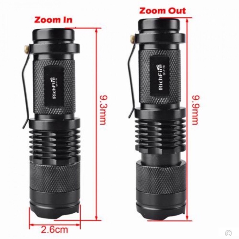 Đèn pin sạc siêu sáng UltraFire HY-68. Bộ