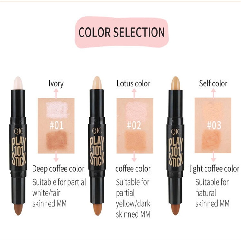 [Hàng mới về] Thỏi Kem Nền Bắt Sáng Tạo Khối Che Khuyết Điểm Hai Đầu Trang Điểm Chuyên Nghiệp | BigBuy360 - bigbuy360.vn