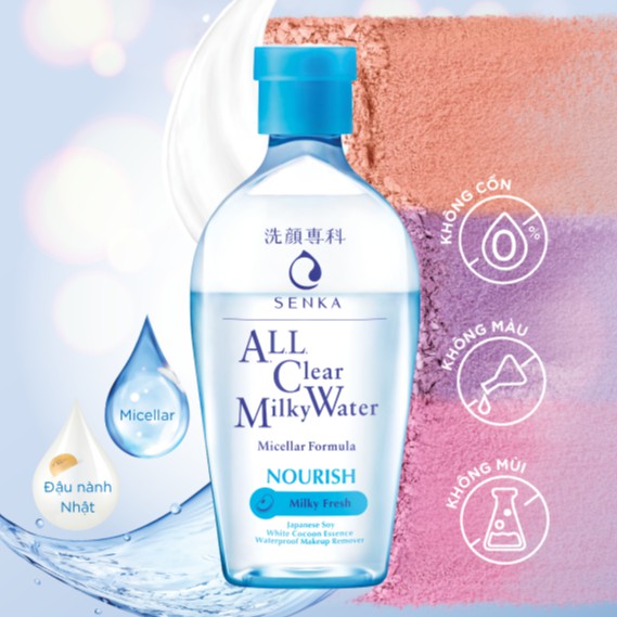 Nước Sữa Tẩy Trang 2 lớp Senka A.L.L. Clear Milky Water 230ml