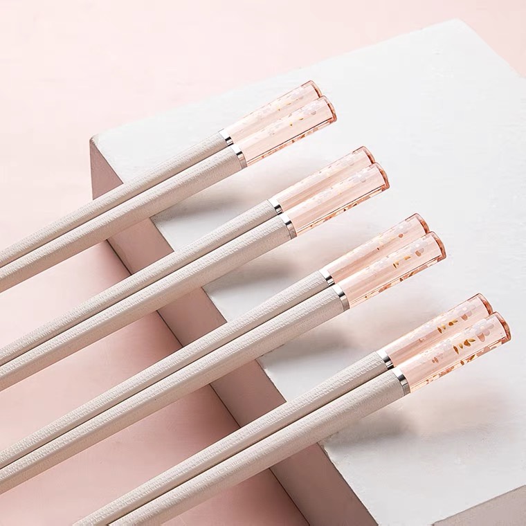 Bộ 5 Đôi Đũa Hợp Kim Chống Trượt Phong Cách Nhật Bản