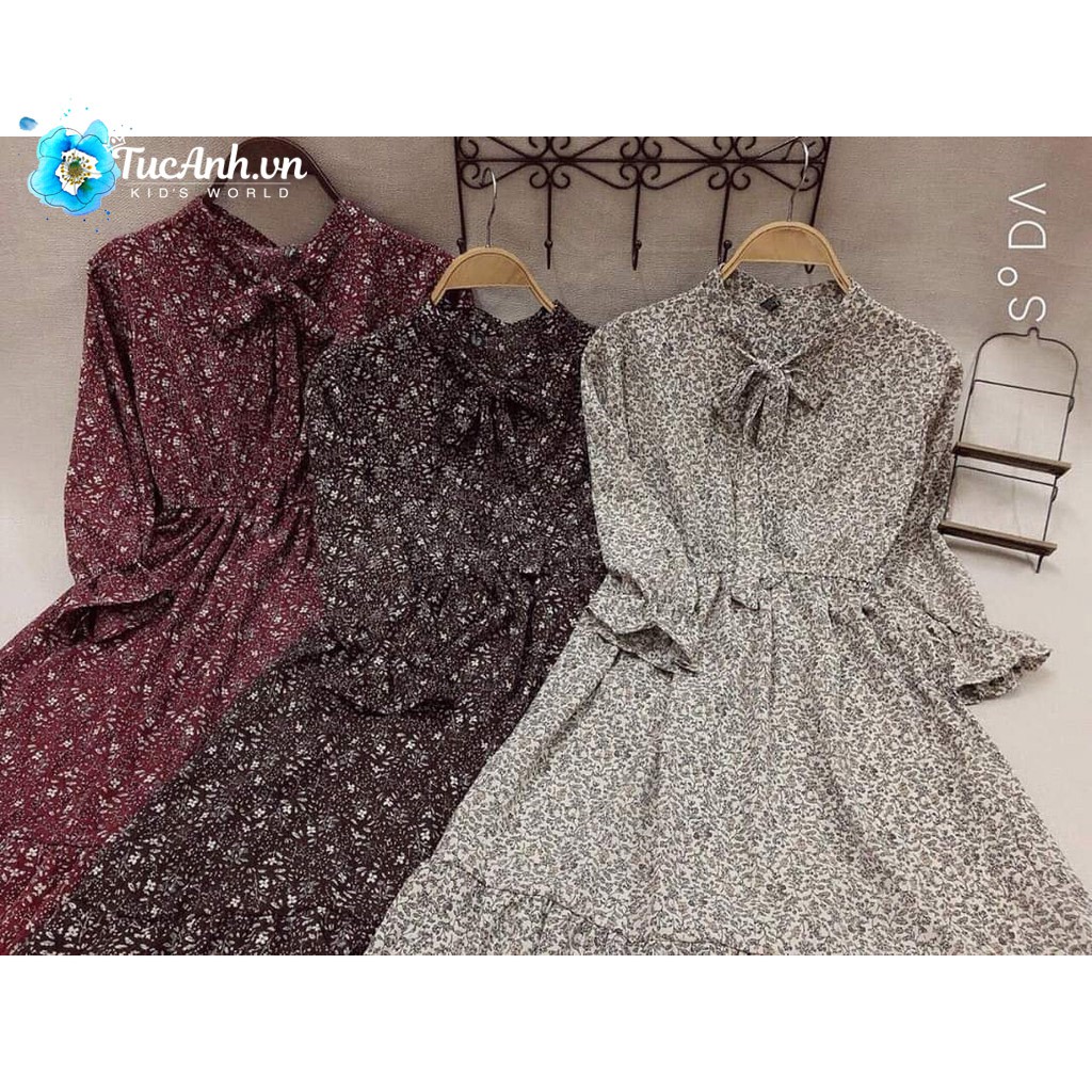 Váy Hoa Nhí Vintage Freesize Dài Tay Đến 55kg - TucAnh | BigBuy360 - bigbuy360.vn