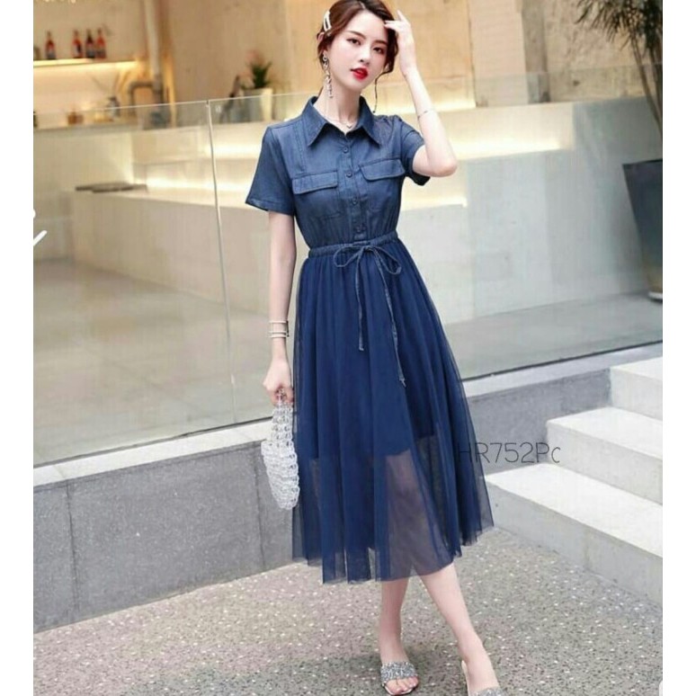 Đầm denim mini đi biển mùa hè cho nữ mã 62QNS