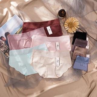 Sét 5 chiếc quần lót su đúc không đường may phối cạp ren 99069
