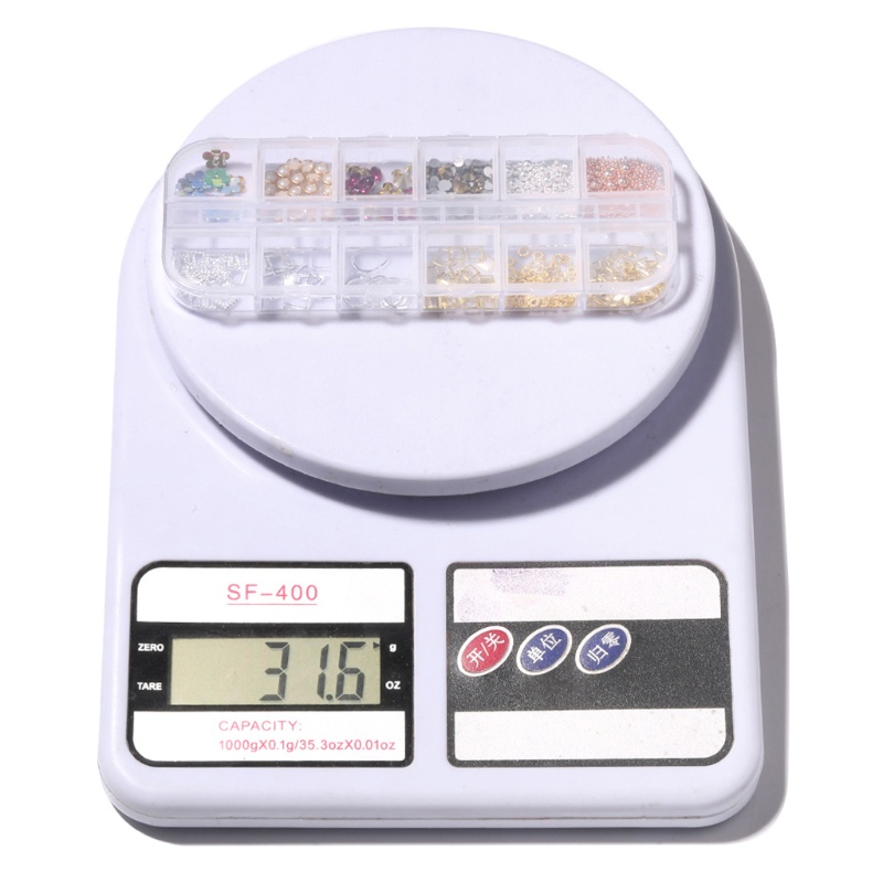 Hộp Phụ Kiện Đinh Tán Trang Trí Móng Hình Vỏ Sò 3D Xinh Xắn