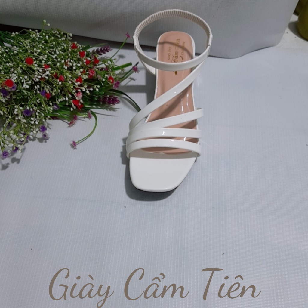 Giày Sandal Nữ Cao Gót CẨM TIÊN 2P-9P  Mũi Vuông Thời Trang Sang Trọng