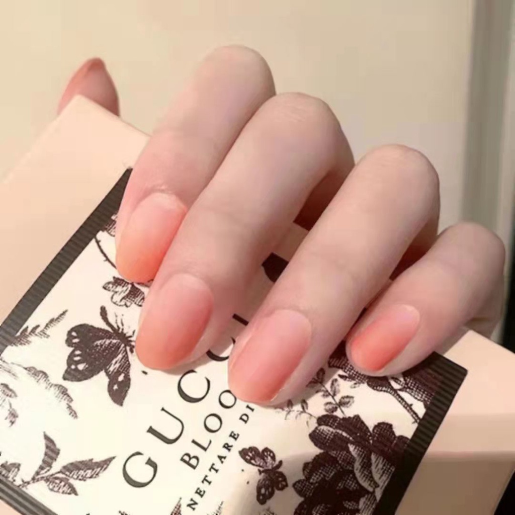 Set 24 móng tay giả màu đỏ/hồng thời trang