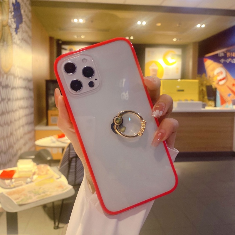 Bao điện thoại mềm trong suốt Kèm Giá Đỡ Nhẫn Cho Apple iphone 13 12 11 Pro Max XS XR 8plus iphone 12pro