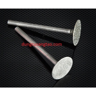 Mũi điêu khắc đá / mũi mài cắt đá / Đầu cắt phủ kim cương chữ T (bộ 3 đầu D12mm-D14mm-D16mm)